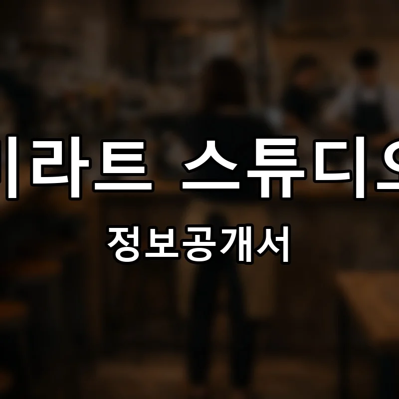 미라트 스튜디오 프랜차이즈 창업 비용 정보공개서 요약