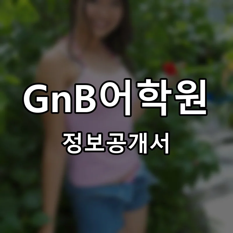 GnB어학원 창업 프랜차이즈 정보공개서 요약 2026.01.20