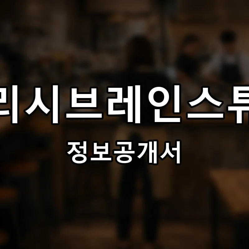 잉글리시브레인스튜디오 프랜차이즈 창업 비용 정보공개서 요약