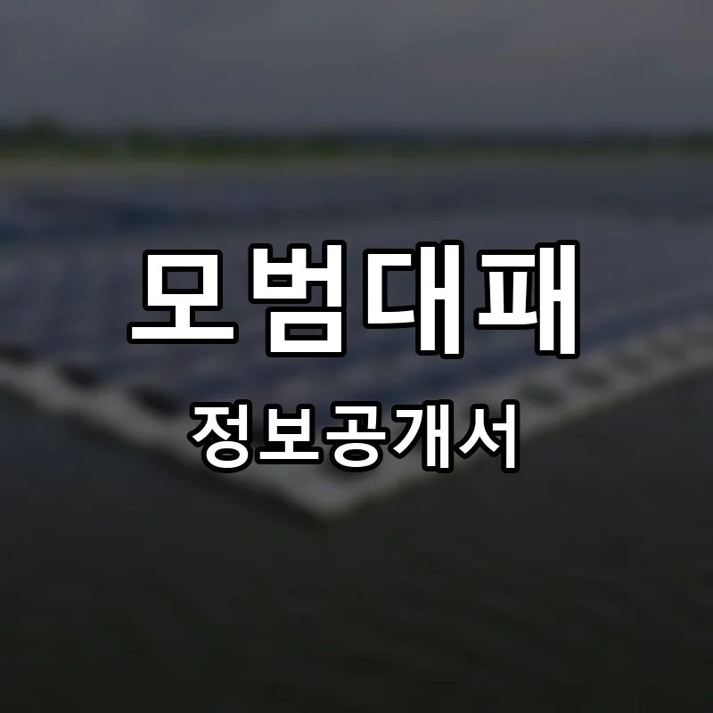 모범대패 프랜차이즈 창업 비용 정보공개서 요약