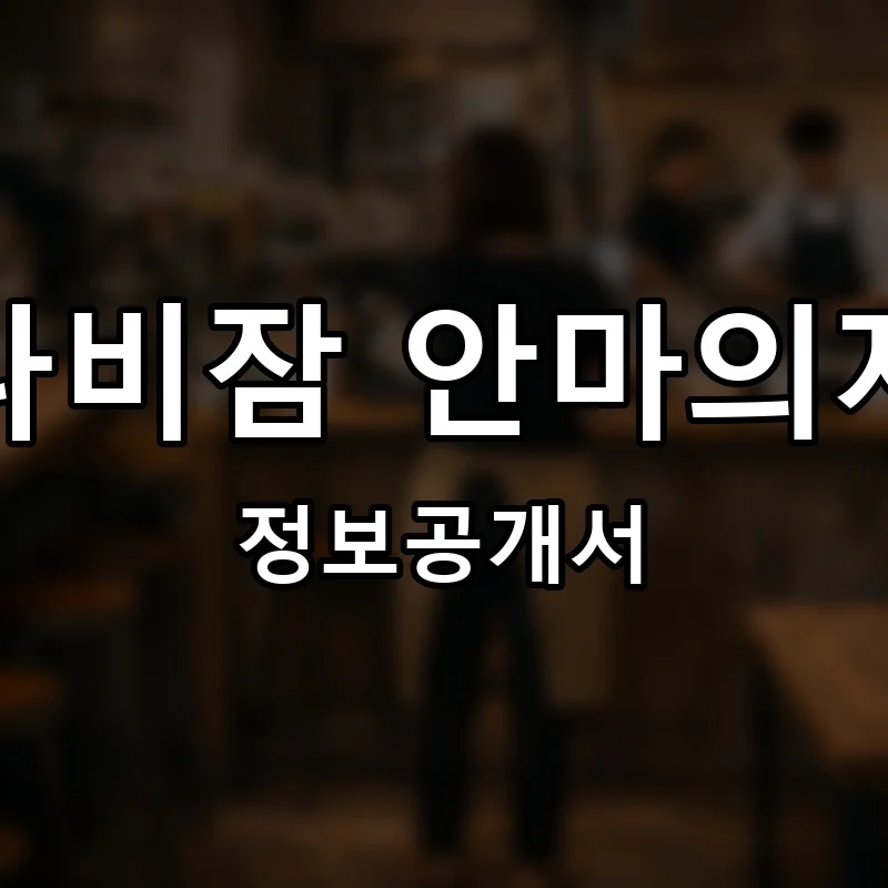 나비잠 안마의자 프랜차이즈 창업 비용 정보공개서 요약