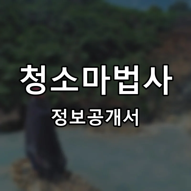청소마법사 프랜차이즈 창업 비용 정보공개서 요약