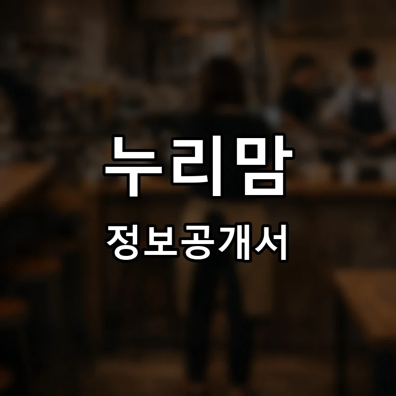 누리맘 창업 프랜차이즈 정보공개서 요약 2026.09.04