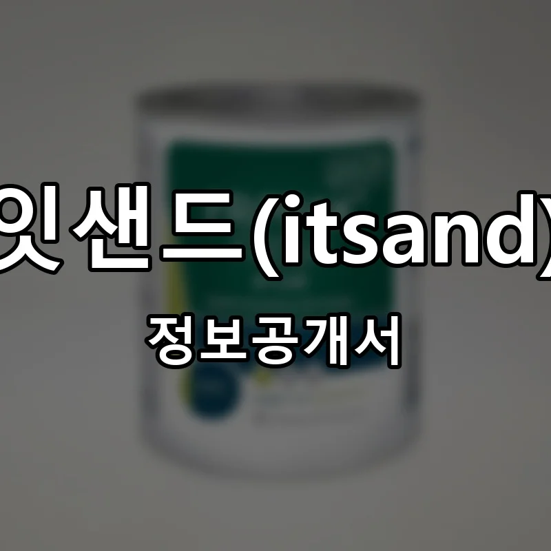 잇샌드(itsand) 프랜차이즈 창업 비용 정보공개서 요약
