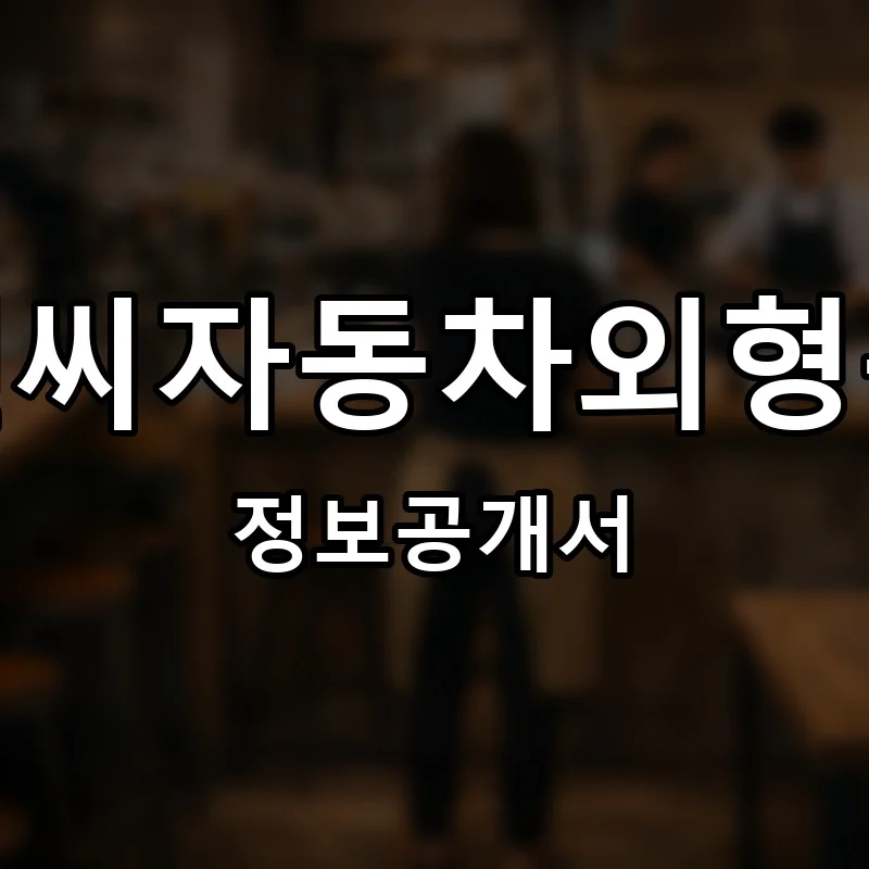 티앤씨자동차외형복원 프랜차이즈 창업 비용 정보공개서 요약