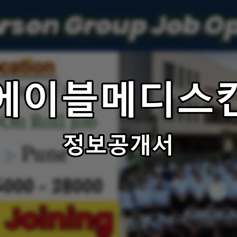 에이블메디스킨 프랜차이즈 정보공개서