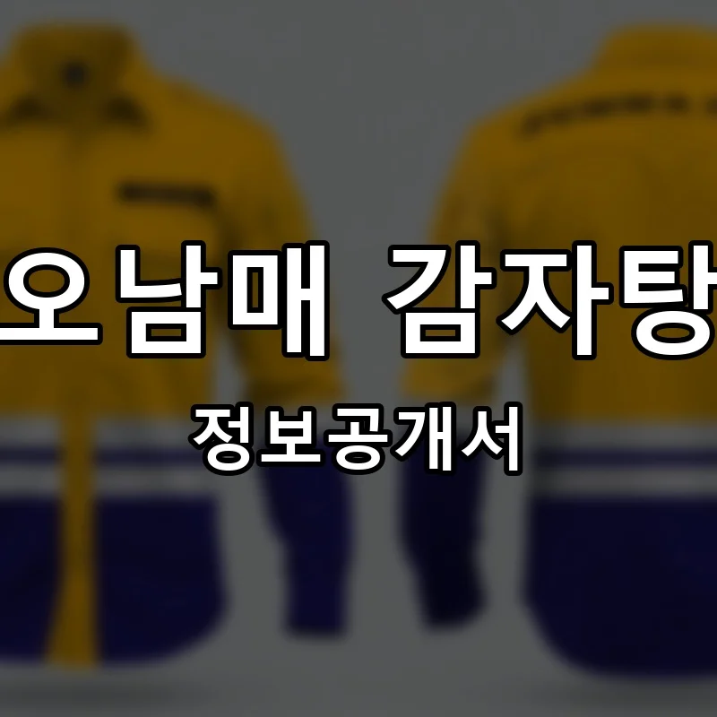 오남매 감자탕 프랜차이즈 창업 비용 정보공개서 요약