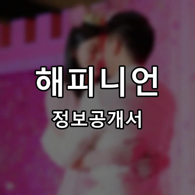 해피니언 프랜차이즈 창업 비용 정보공개서 요약