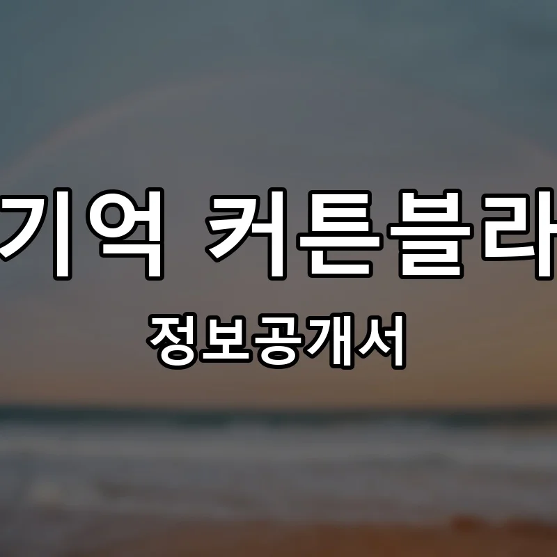 감성기억 커튼블라인드 프랜차이즈 정보공개서