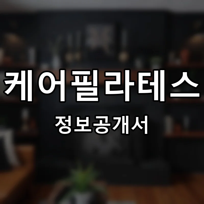 케어필라테스 프랜차이즈 창업 비용 정보공개서 요약