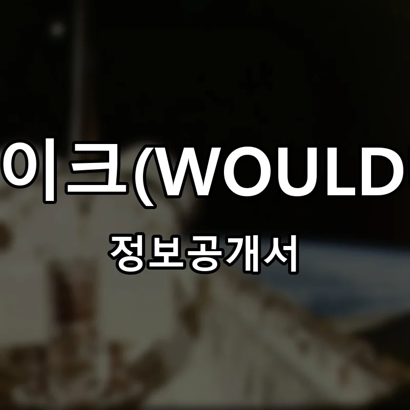우주라이크(WOULDULIKE) 프랜차이즈 정보공개서