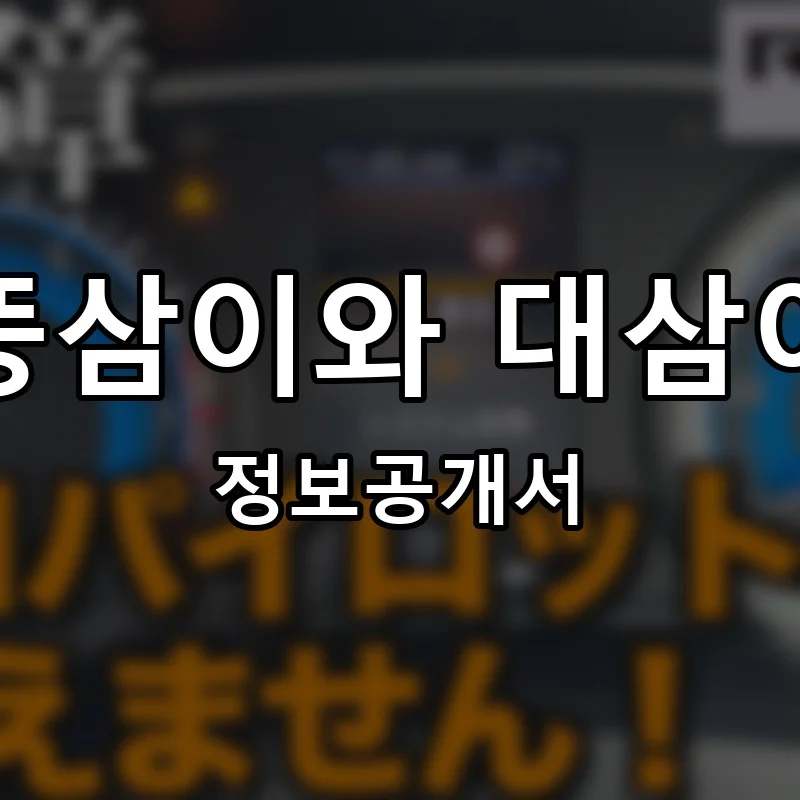 뚱삼이와 대삼이 프랜차이즈 창업 비용 정보공개서 요약