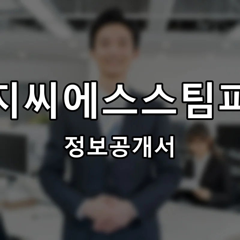 이지씨에스스팀파워(EGCS Steam Power) 프랜차이즈 정보공개서