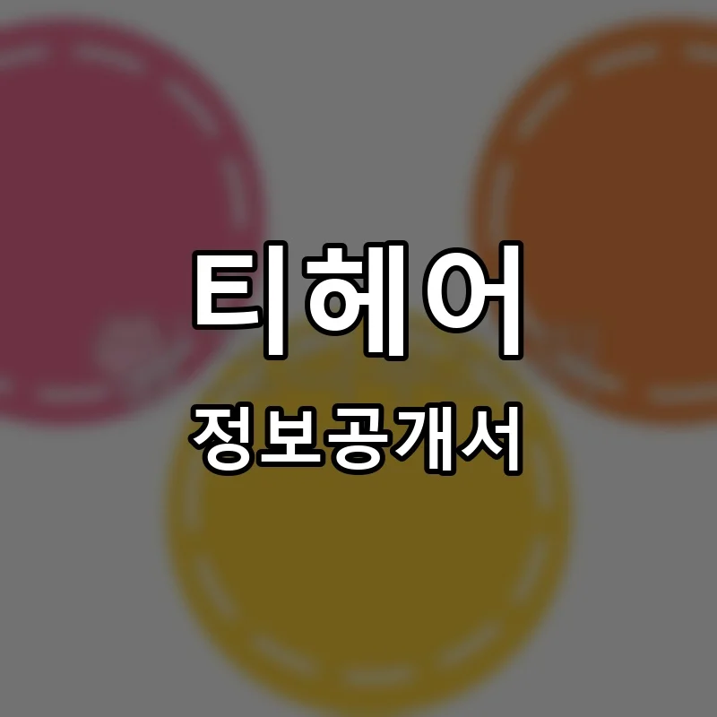 티헤어(T HAIR) 프랜차이즈 창업 비용 정보공개서 요약