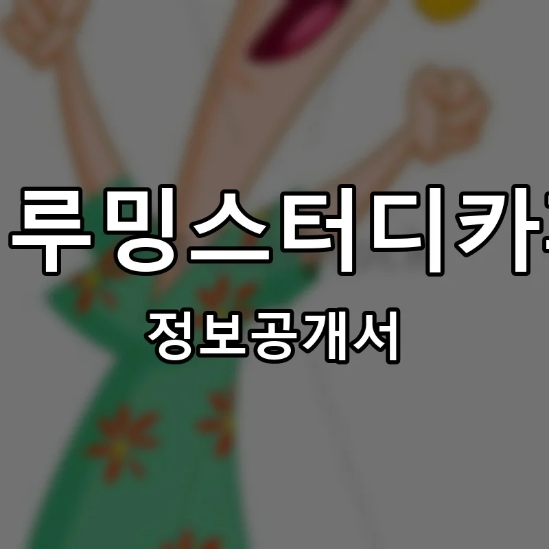 이루밍스터디카페 프랜차이즈 창업 비용 정보공개서 요약