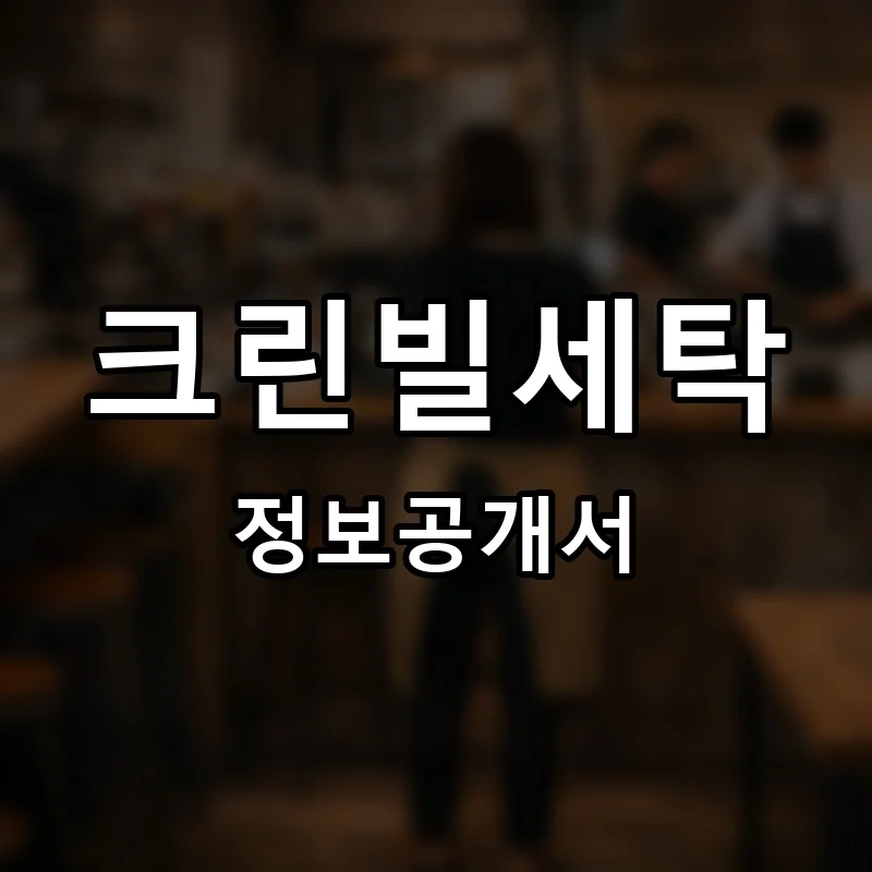 크린빌세탁 프랜차이즈 창업 비용 정보공개서 요약