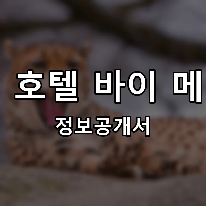 에이씨 호텔 바이 메리어트(AC Hotels by Marriott) 프랜차이즈 정보공개서