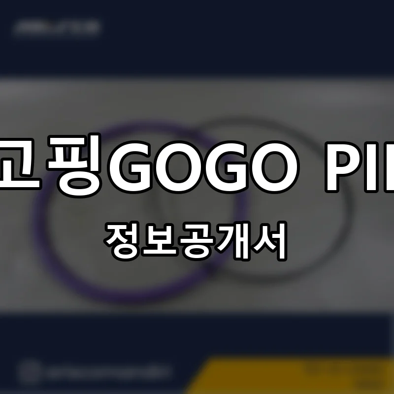 고고핑GOGO PING 프랜차이즈 창업 비용 정보공개서 요약