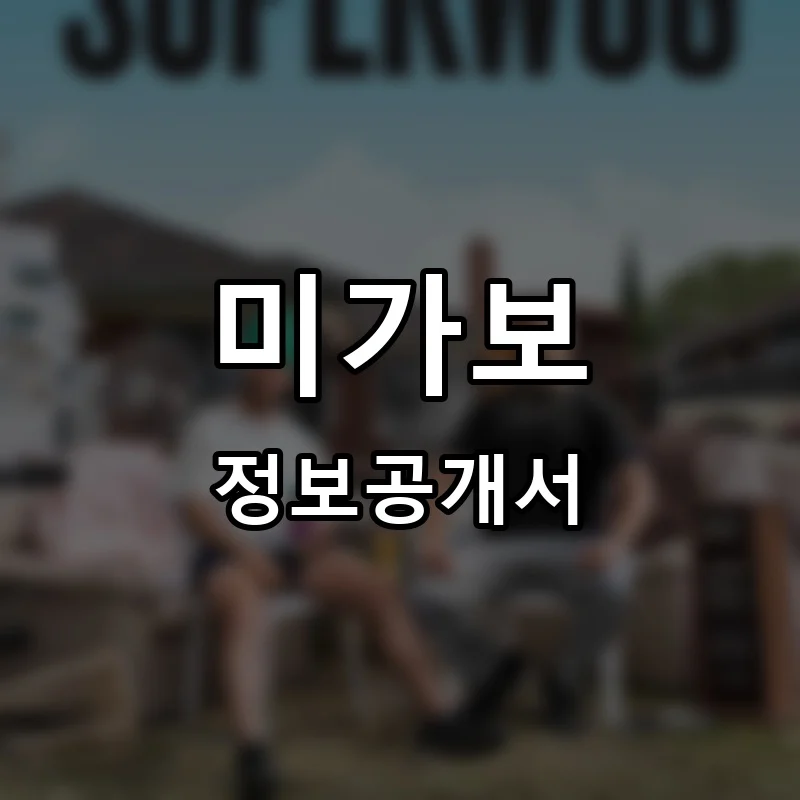 미가보 프랜차이즈 정보공개서