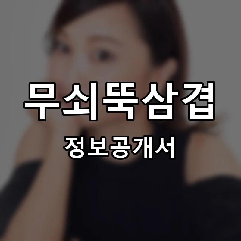 무쇠뚝삼겹 프랜차이즈 창업 비용 정보공개서 요약
