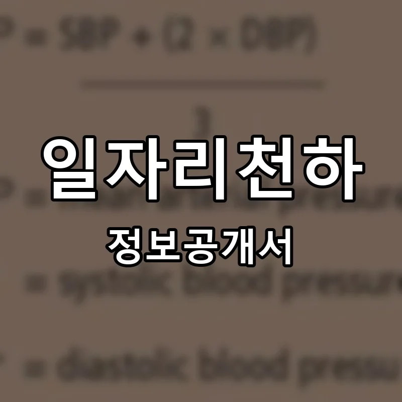 일자리천하 프랜차이즈 정보공개서