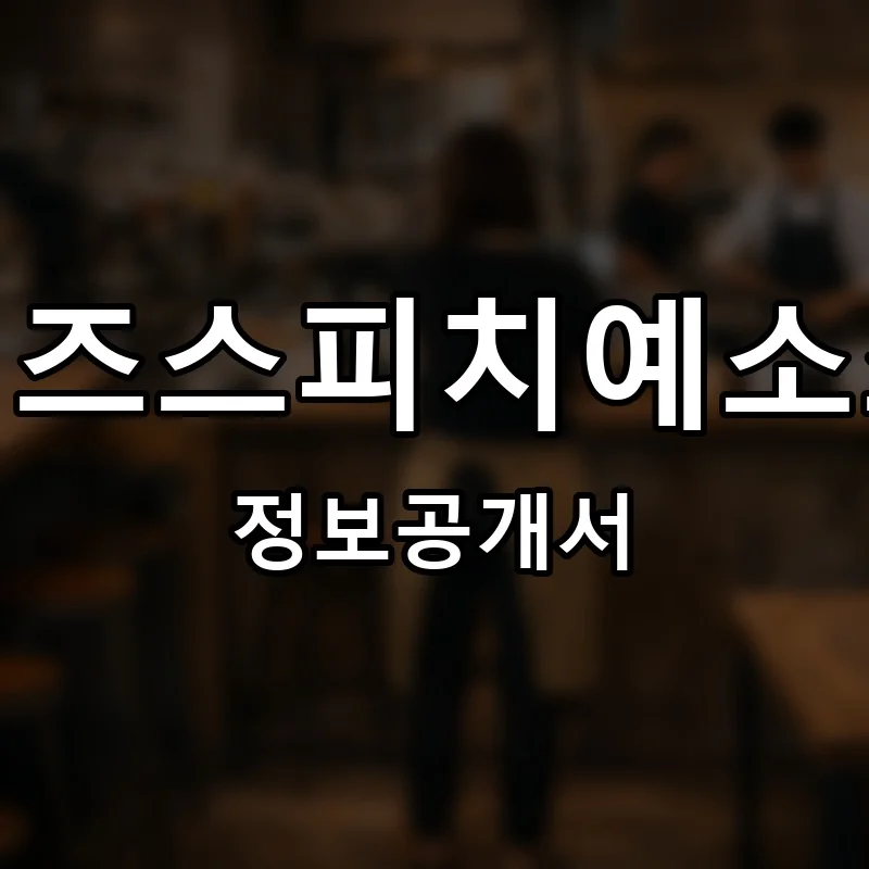 키즈스피치예소스 프랜차이즈 창업 비용 정보공개서 요약