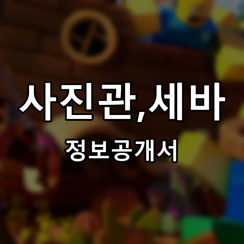 사진관,세바 프랜차이즈 창업 비용 정보공개서 요약