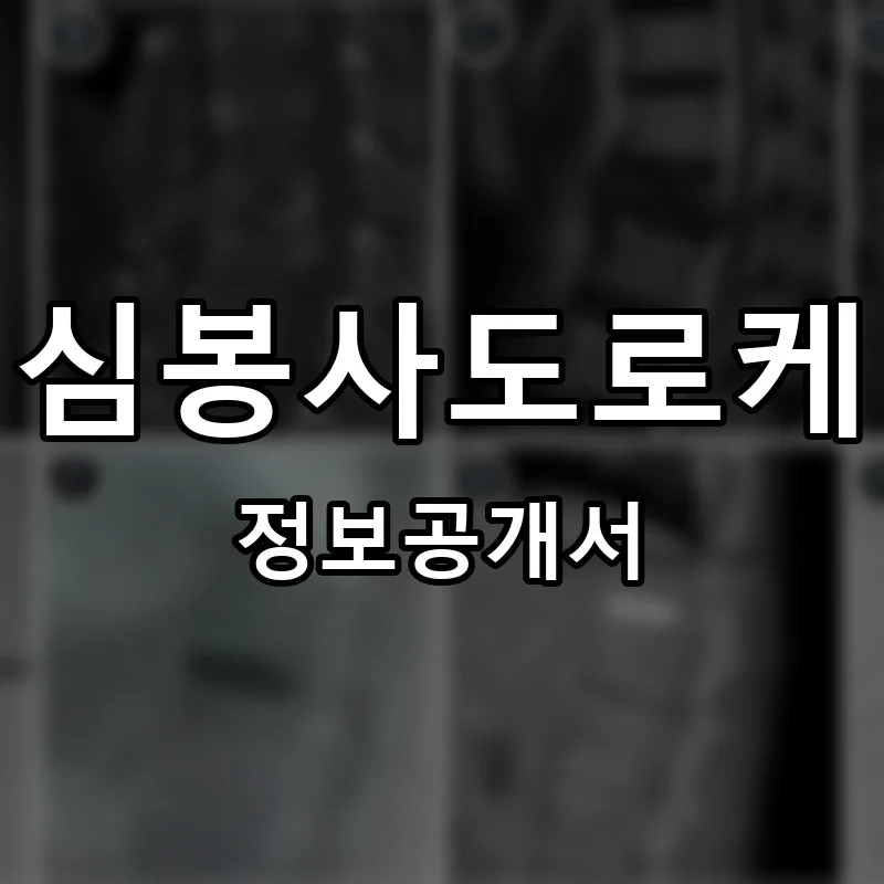 심봉사도로케 프랜차이즈 창업 비용 정보공개서 요약