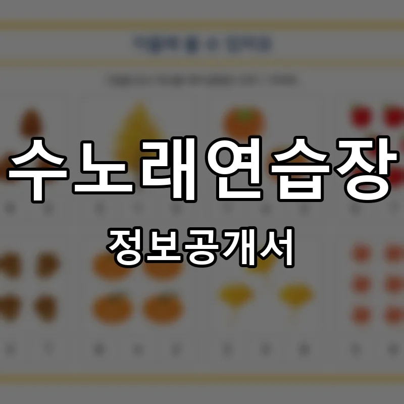 수노래연습장 프랜차이즈 정보공개서