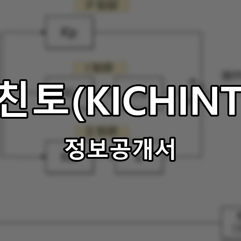키친토(KICHINTO) 프랜차이즈 창업 비용 정보공개서 요약