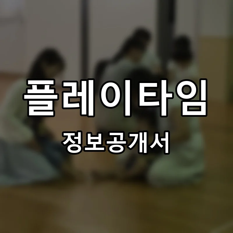 플레이타임 프랜차이즈 정보공개서 요약 2025.07.29