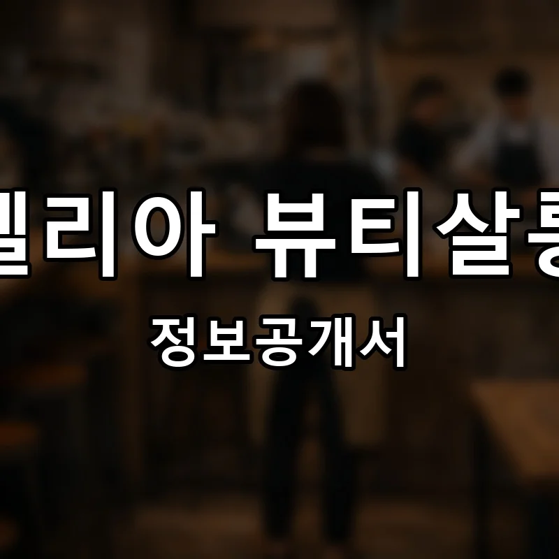 펠리아 뷰티살롱 프랜차이즈 창업 비용 정보공개서 요약