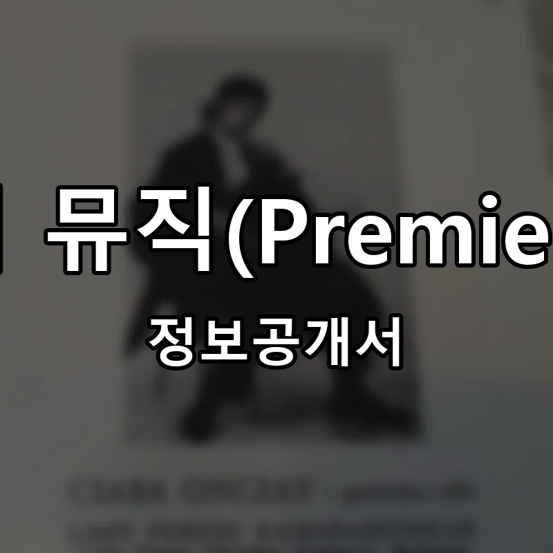 프리미어 뮤직(Premier Music) 프랜차이즈 정보공개서