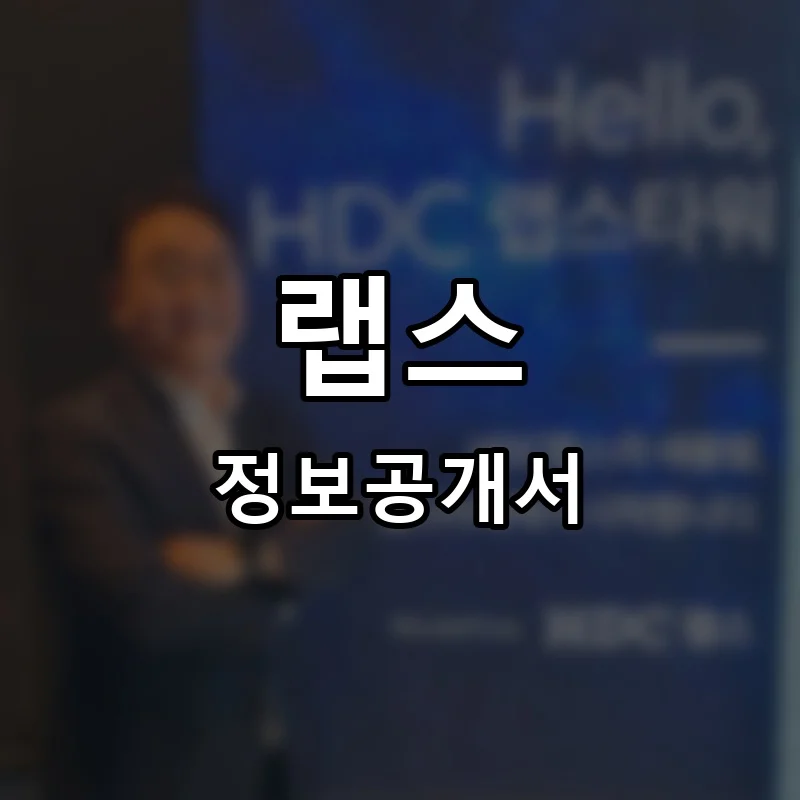 랩스 프랜차이즈 정보공개서