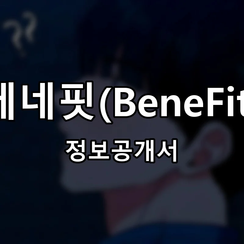 베네핏(BeneFit) 프랜차이즈 정보공개서