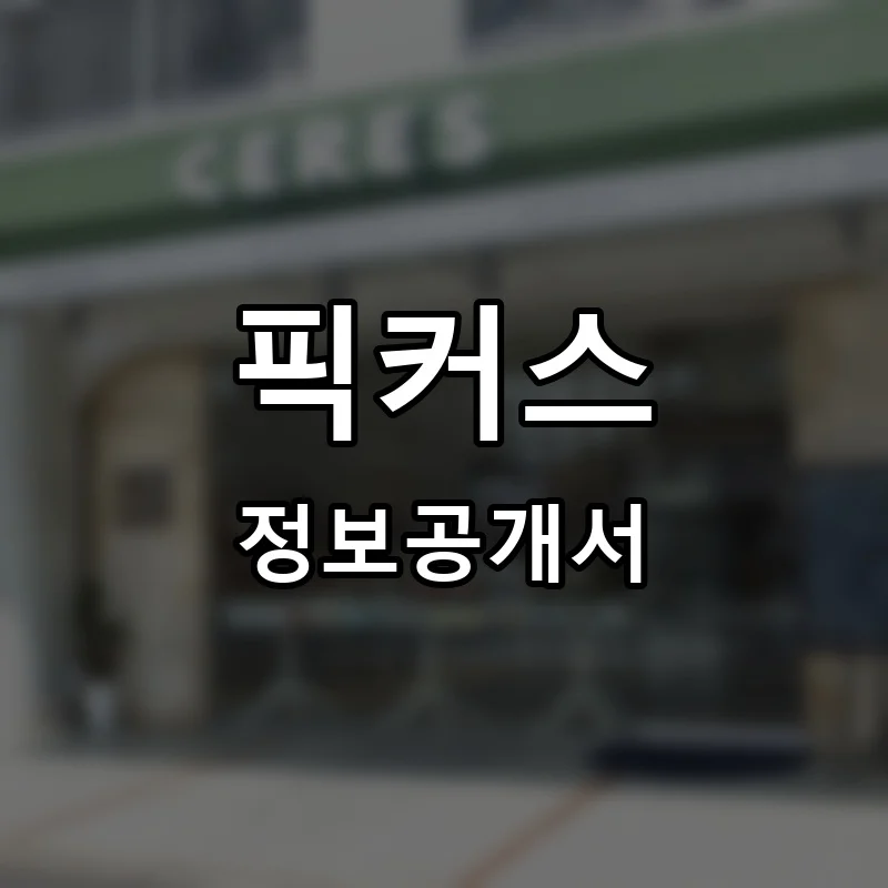 픽커스 프랜차이즈 정보공개서