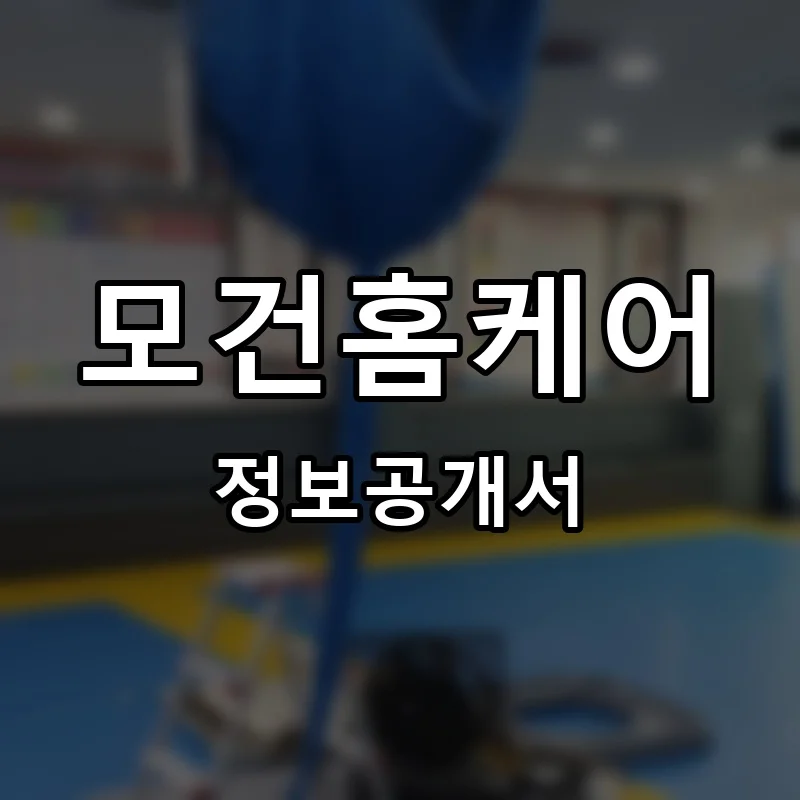 모건홈케어 프랜차이즈 정보공개서