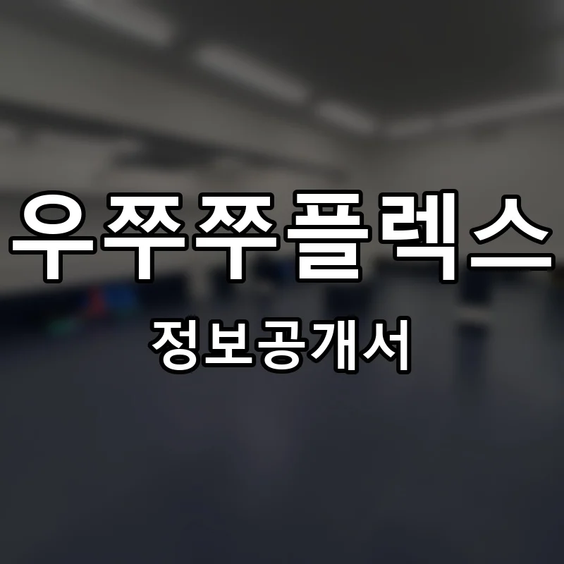 우쭈쭈플렉스 프랜차이즈 창업 비용 정보공개서 요약