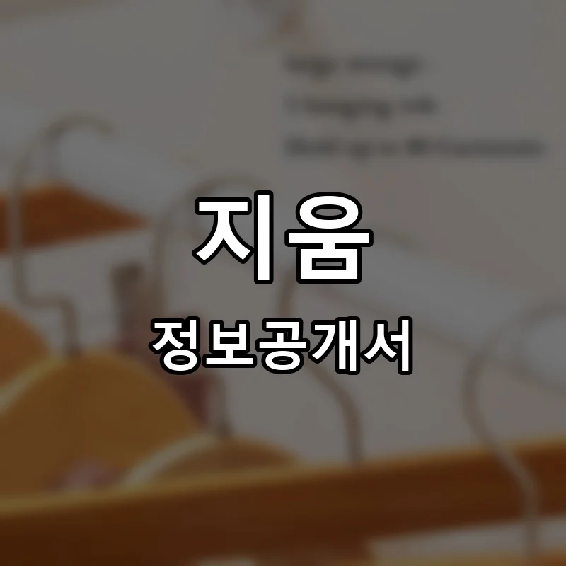 지움 프랜차이즈 창업 비용 정보공개서 요약