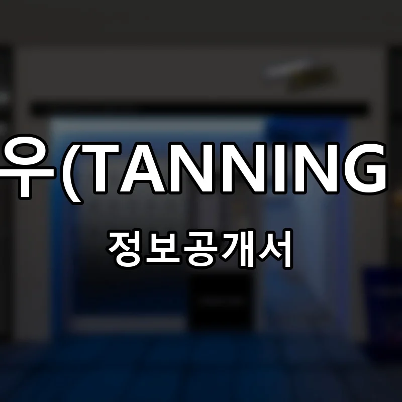 태닝나우(TANNING NOW) 프랜차이즈 창업 비용 정보공개서 요약