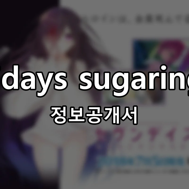 7days sugaring 창업 프랜차이즈 정보공개서 요약 2026.05.22