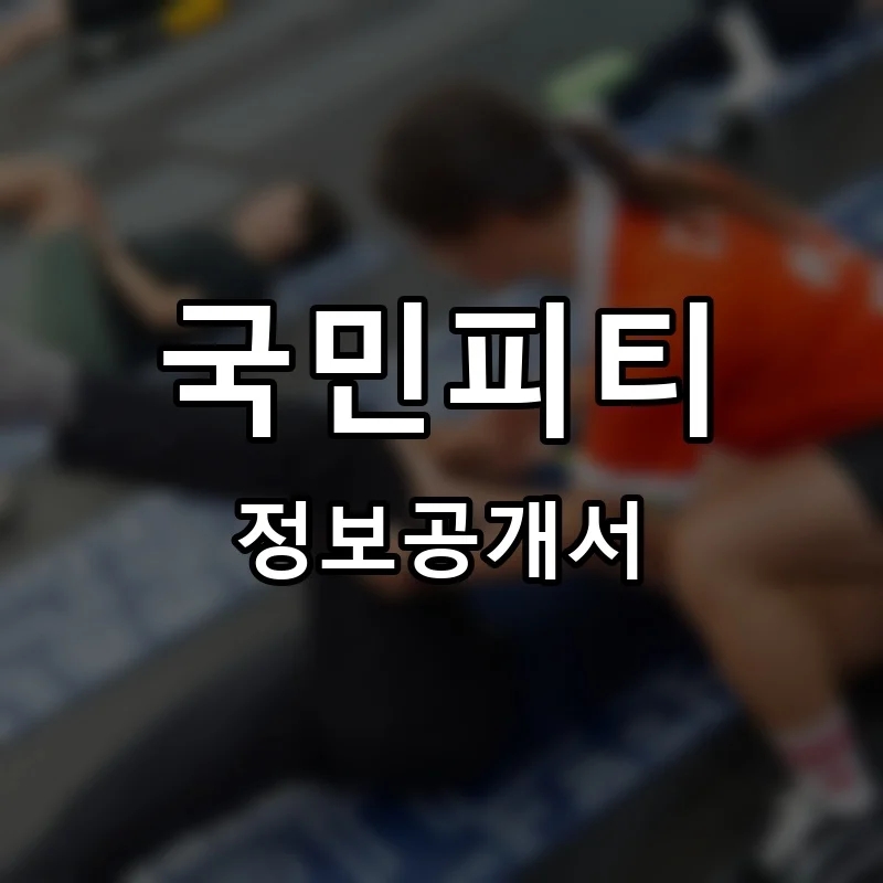 국민피티 프랜차이즈 창업 비용 정보공개서 요약