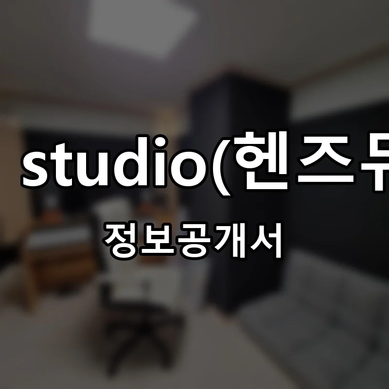 헨즈뮤직스튜디오 창업 HENZ music studio 프랜차이즈 정보공개서 요약 2026.06.10