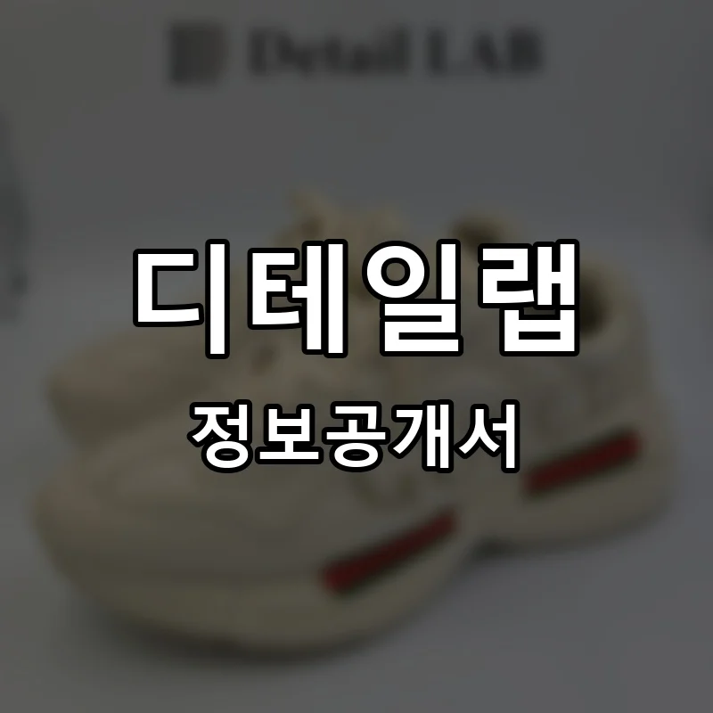 디테일랩 프랜차이즈 창업 비용 정보공개서 요약