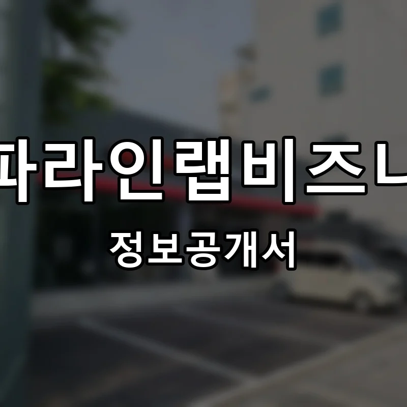 알파라인랩비즈니스 프랜차이즈 창업 비용 정보공개서 요약