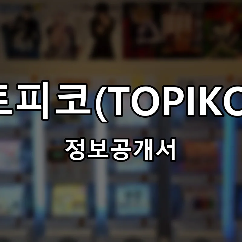 토피코(TOPIKO) 프랜차이즈 정보공개서