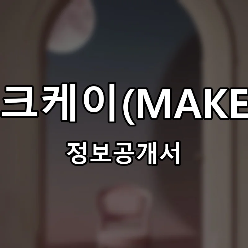 메이크케이(MAKE : K) 프랜차이즈 창업 비용 정보공개서 요약