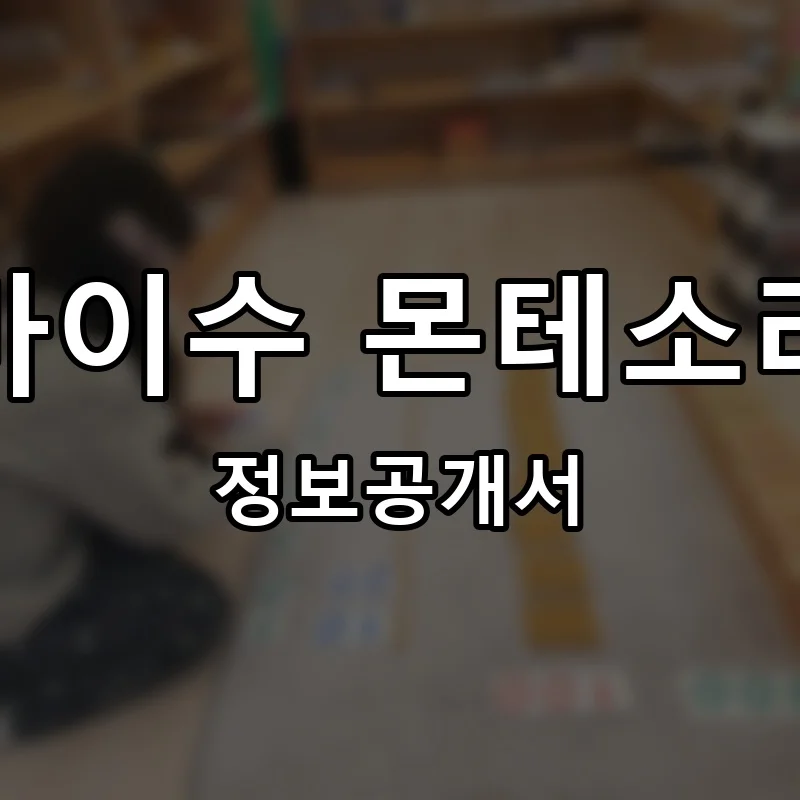 바이수 몬테소리 프랜차이즈 창업 비용 정보공개서 요약