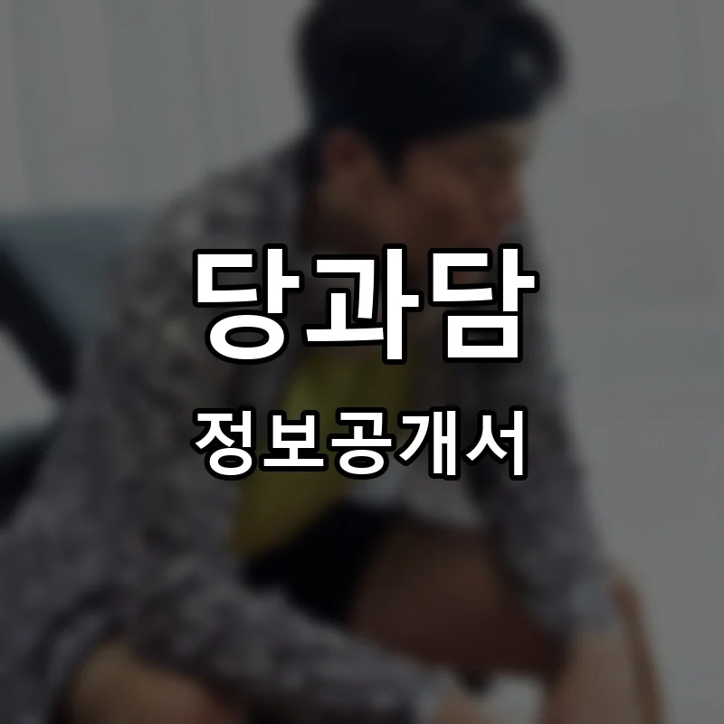 당과담 프랜차이즈 정보공개서