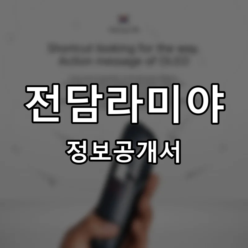 전담라미야 프랜차이즈 정보공개서